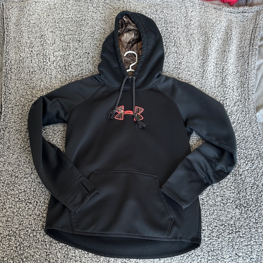 Under Armour Black Hoodie with Red Emblem